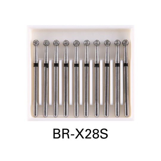 Dental Diamond Burs Drills Ball Round FG 1.6mm for High Speed Handpiece 10pcs/Pk