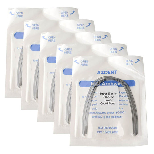 Archwire Niti Super Elastic Ovoid Rectangular Full Size 10pcs/Pack