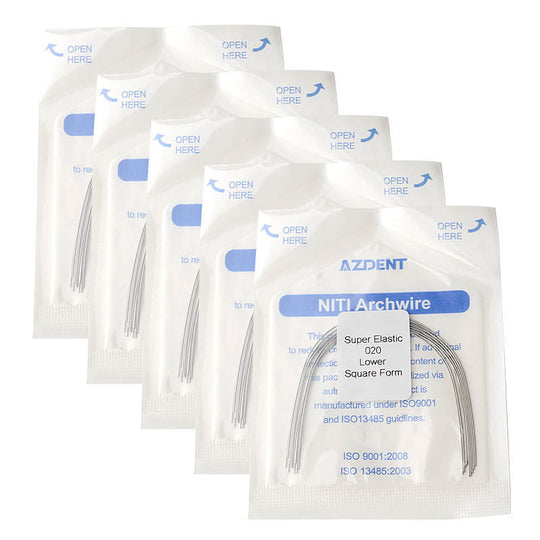 Archwire NiTi Super Elastic Square Round Full Size 10pcs/Pack