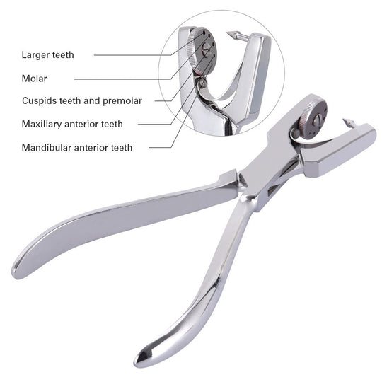 Dental Rubber Dam Perforator Puncher Teeth Care Pliers With Bag