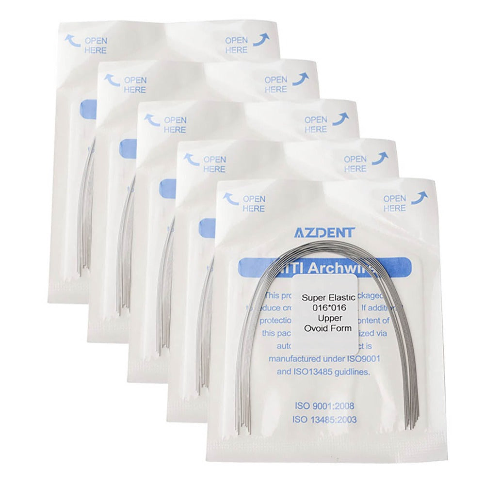 Archwire Niti Super Elastic Ovoid Form Rectangular 0.016 x 0.016 Upper 10pcs/Pack