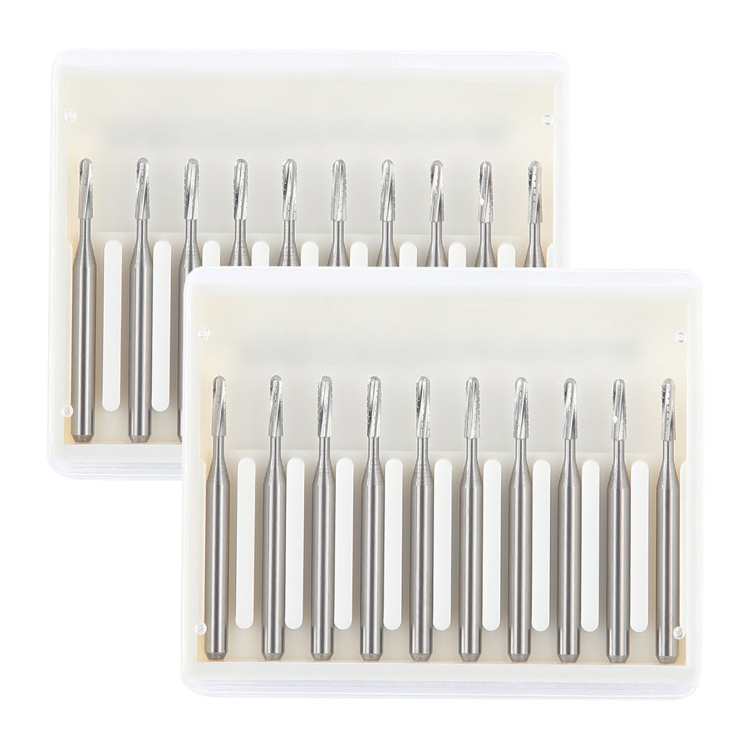 Dental Carbide Bur FG #1557 Straight Round End Crosscut Fissure 10pcs/Box