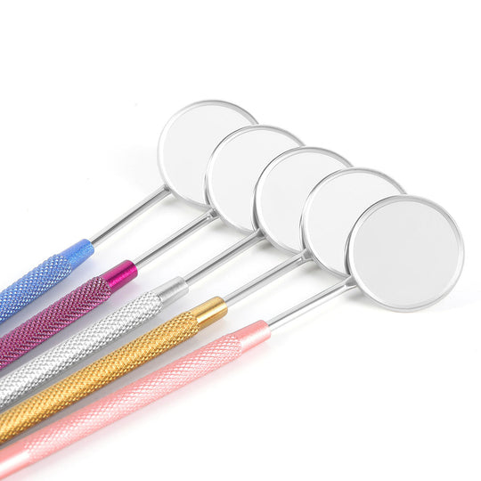 Dental Colorful Mouth Mirror Stainless Steel Non-Slip Handle 8pcs/Pack