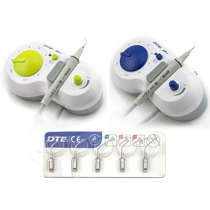 Woodpecker Ultrasonic Piezo Scaler DTE D1 5 Tips Scaling & Perio Blue/Green