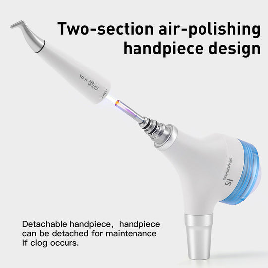 Dental Air Polisher Prophy Teeth Whitening A1S Detachable 360° Rotating Handpiece With 4 Holes Quick Coupler