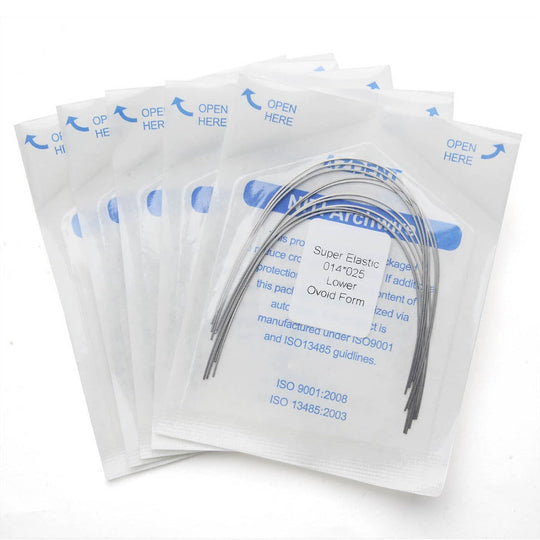 Archwire Niti Super Elastic Ovoid Rectangular Full Size 10pcs/Pack