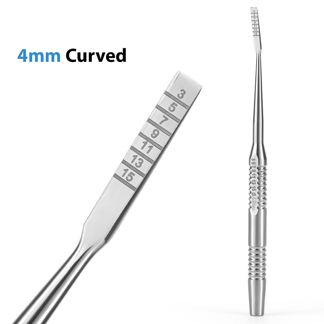 Dental Implant Surgery Splitting Bone Chisel Set Curved Straight 4pcs/Set