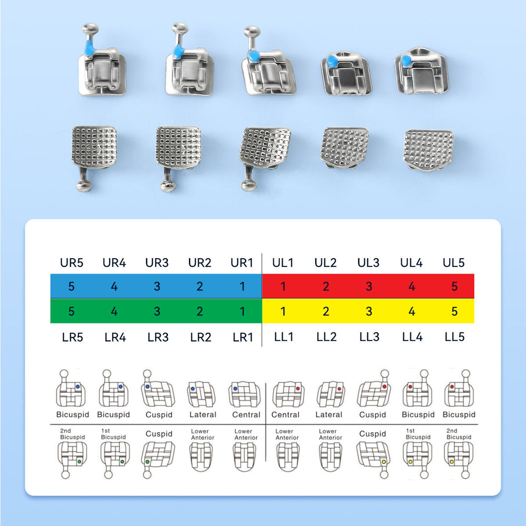 Dental Metal Self Ligating Monoblock Bracket Roth MBT 20Pcs