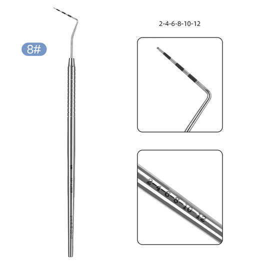 Dental Probe Graduated Periodontal Probe Scale Probe #1 #2 #3 #4 #5 #8