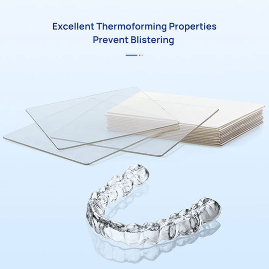 Dental Orthodontic Splint Retainer Vacuum Forming Sheet Soft and Hard Plastic Clear 5"x5"