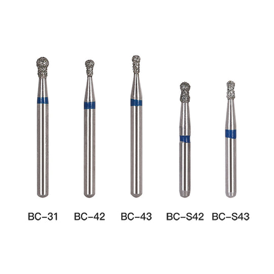 Diamond Bur FG BC Series Full Size Round With Collar 5pcs/Pack