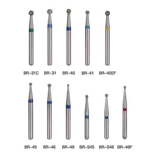 Diamond Bur FG BR Series Full Size Round 5pcs/Pack