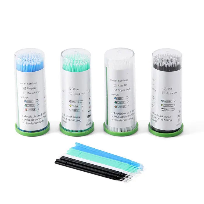 Disposable Dental Micro Applicator Brushes Regular /Fine/ Super Fine/ Extra fine 100pcs/Barrel MediFocal