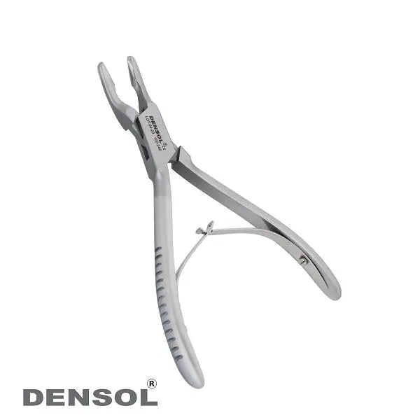 Bluementhal Bone Rongeurs 15cm 30, stainless steel dental instrument with angled beak for alveolar bone contouring after tooth extraction, featuring plier-like design and textured handles for improved grip