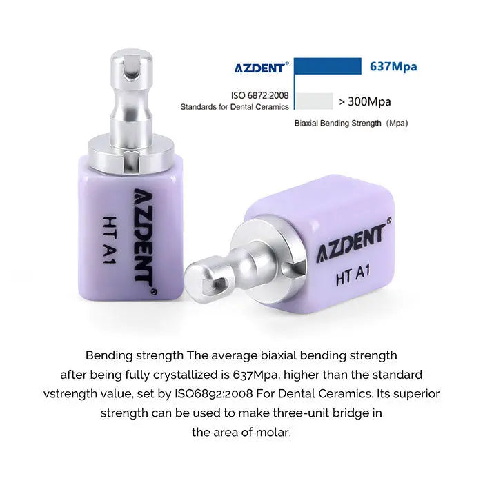 Lithium Disilicate C14 Glass Ceramic Blocks LT/HT Dental Lab Crown Material for CAD CAM Sirona Cerec Milling Syste 5pcs/Box MediFocal