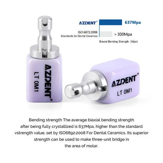 Lithium Disilicate C14 Glass Ceramic Blocks LT/HT Dental Lab Crown Material for CAD CAM Sirona Cerec Milling Syste 5pcs/Box MediFocal