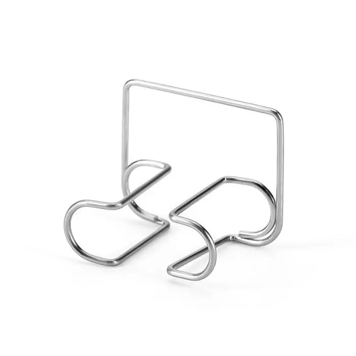 Dental Cotton Roll Holder Stainless Steel Clip Autoclavable 4pcs/Box: Shiny, curved stainless steel dental tool with multiple loops for securing cotton rolls, isolating teeth during procedures. Durable, autoclavable design for dental practices.