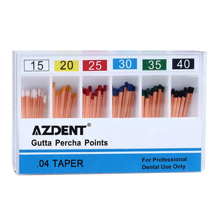 Gutta Percha Points Assorted #15-40 Taper Size 0.04 Color Coded 60/Box MediFocal