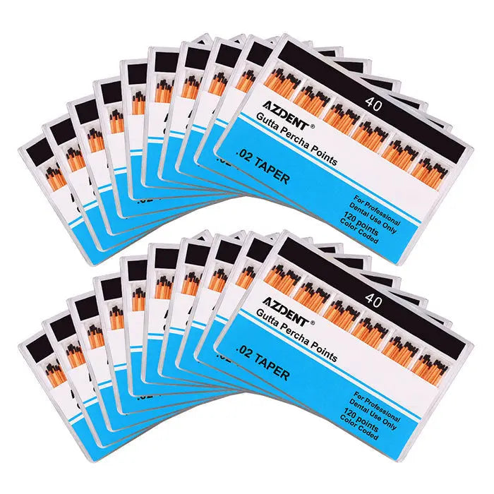 Gutta Percha Points #40 Taper Size 0.02 Color Coded 120/Box MediFocal