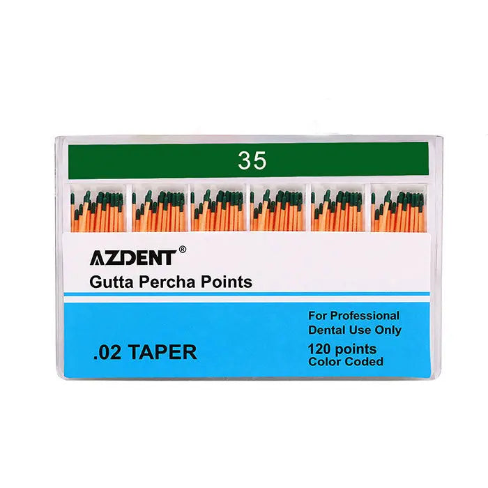 Gutta Percha Points #35 Taper Size 0.02 Color Coded 120/Box MediFocal