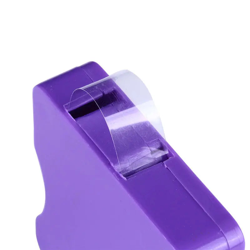 Dental Striproll Light Cured Resin Clear Matrix Bands 1roll/Box displayed on a purple dispenser, showing the transparent strip material for dental procedures and tooth restoration