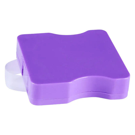 Dental Striproll Light Cured Resin Clear Matrix Bands 1roll/Box, purple plastic dispenser containing clear dental matrix bands for tooth restoration, featuring a curved shape and compact design for easy handling and storage in dental offices