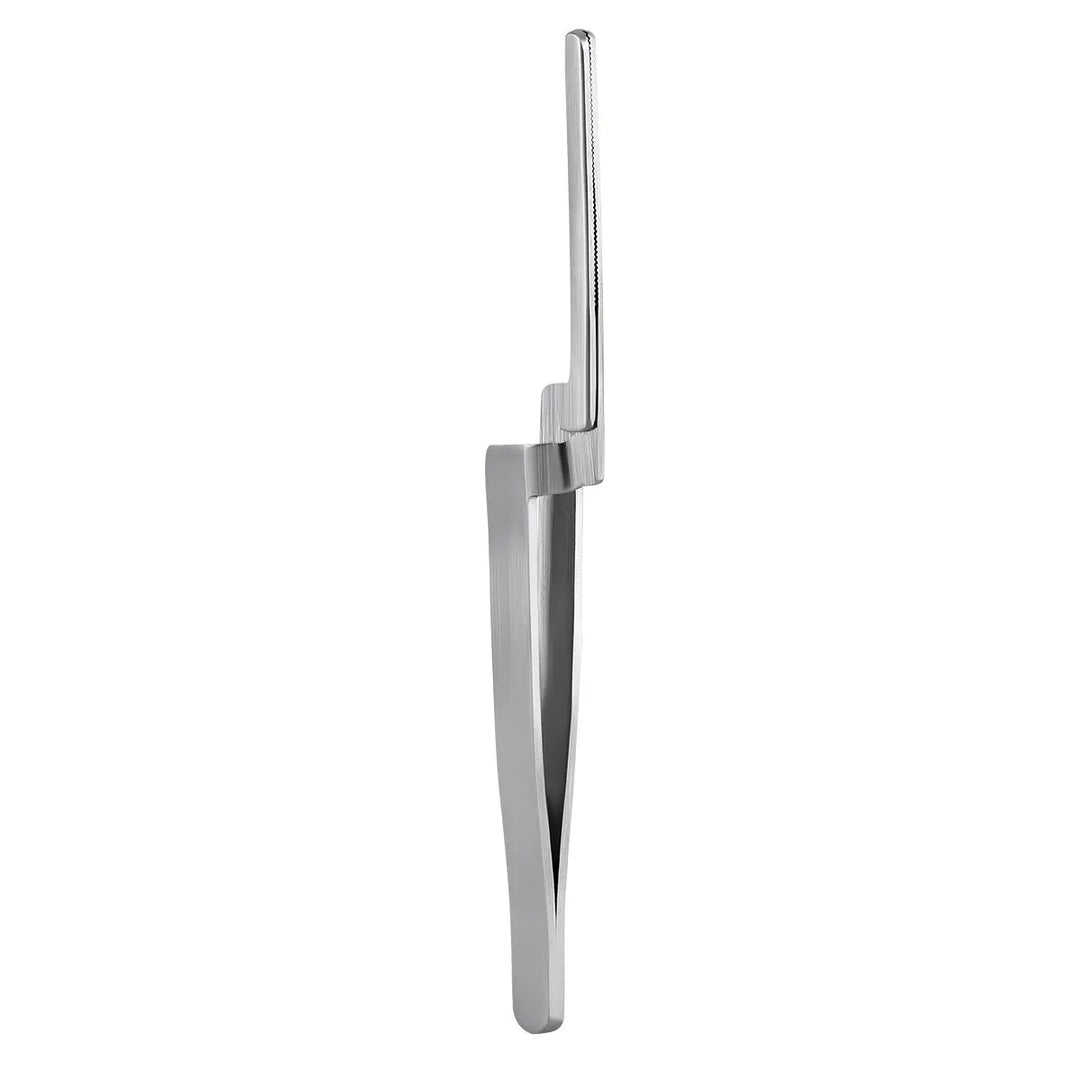 Dental Articulating Paper Holder Serrated Pliers Straight/Curve Tweezers Orthodontic Forceps: Stainless steel dental instrument with long, slender handle and narrow, tapered tip for precise manipulation of articulating paper during dental procedures