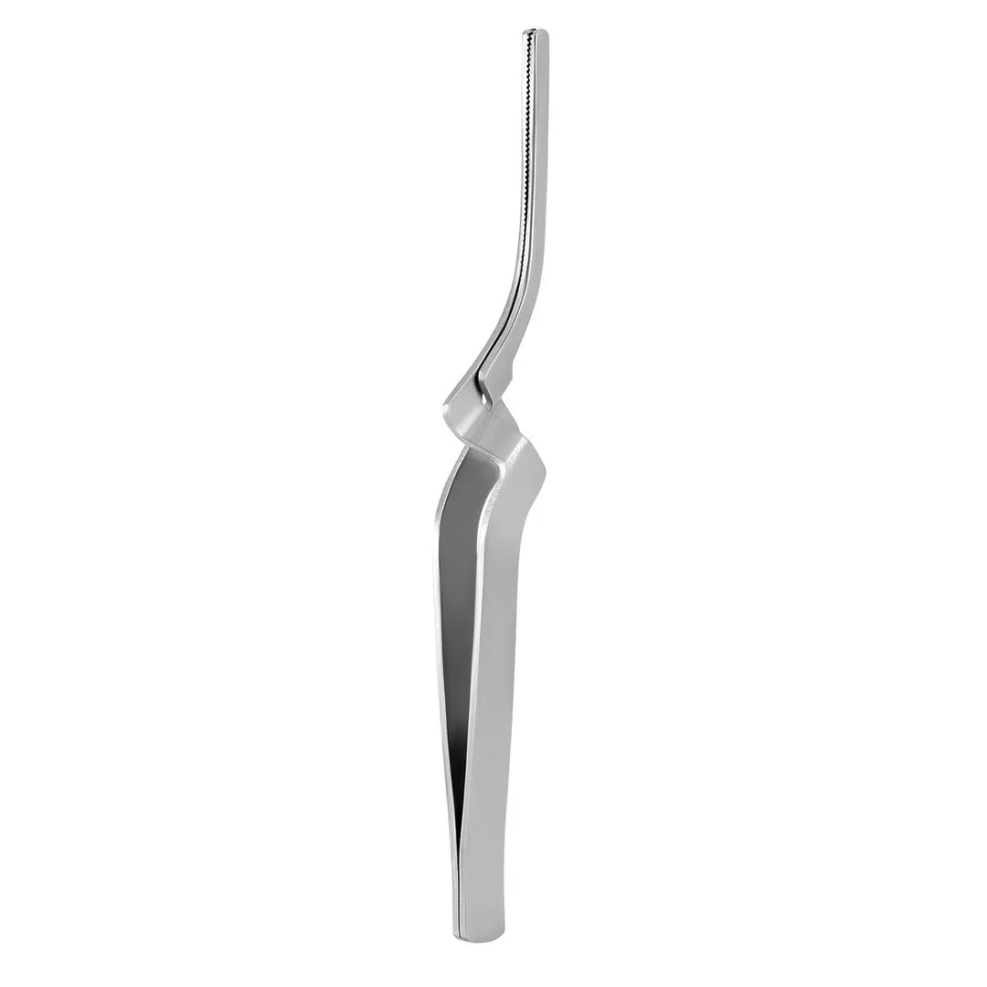 Dental Articulating Paper Holder Serrated Pliers Straight/Curve Tweezers Orthodontic Forceps: Stainless steel curved dental instrument with serrated tips for precise gripping and holding articulating paper during dental procedures, essential for occlusion checks and bracket placement