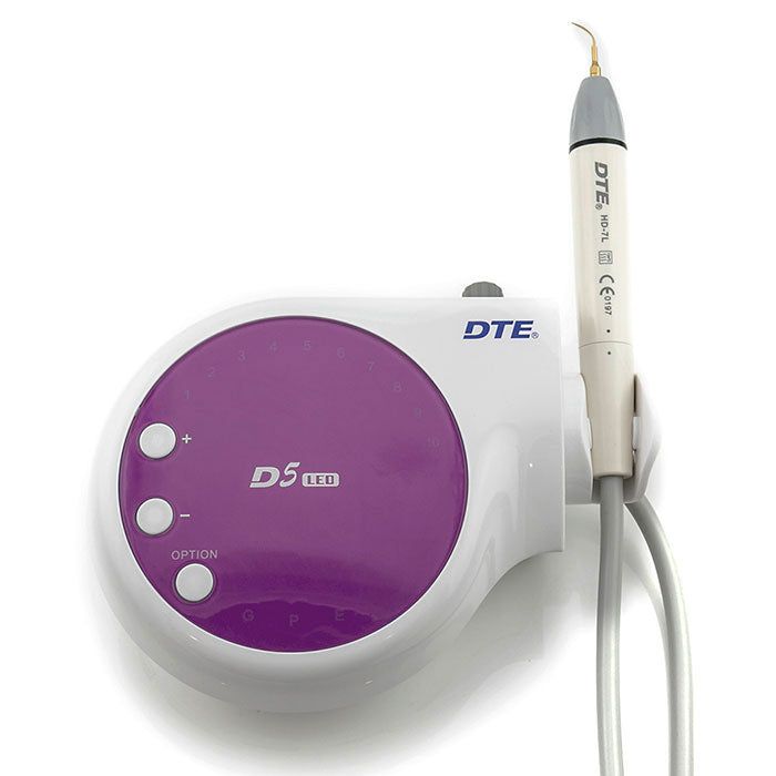 Woodpecker LED Ultrasonic Piezo Scaler DTE D5 Detachable Handpiece 6 Tips Scaling+Perio+Endo Black/Blue/Green/Purple