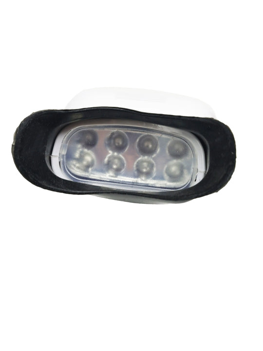 Dental Cold Whitening Light Lamp 3 Light Source Table Type featuring oval-shaped LED panel with multiple light diodes visible through transparent cover, surrounded by black rubber casing and white plastic housing for dental teeth whitening procedures