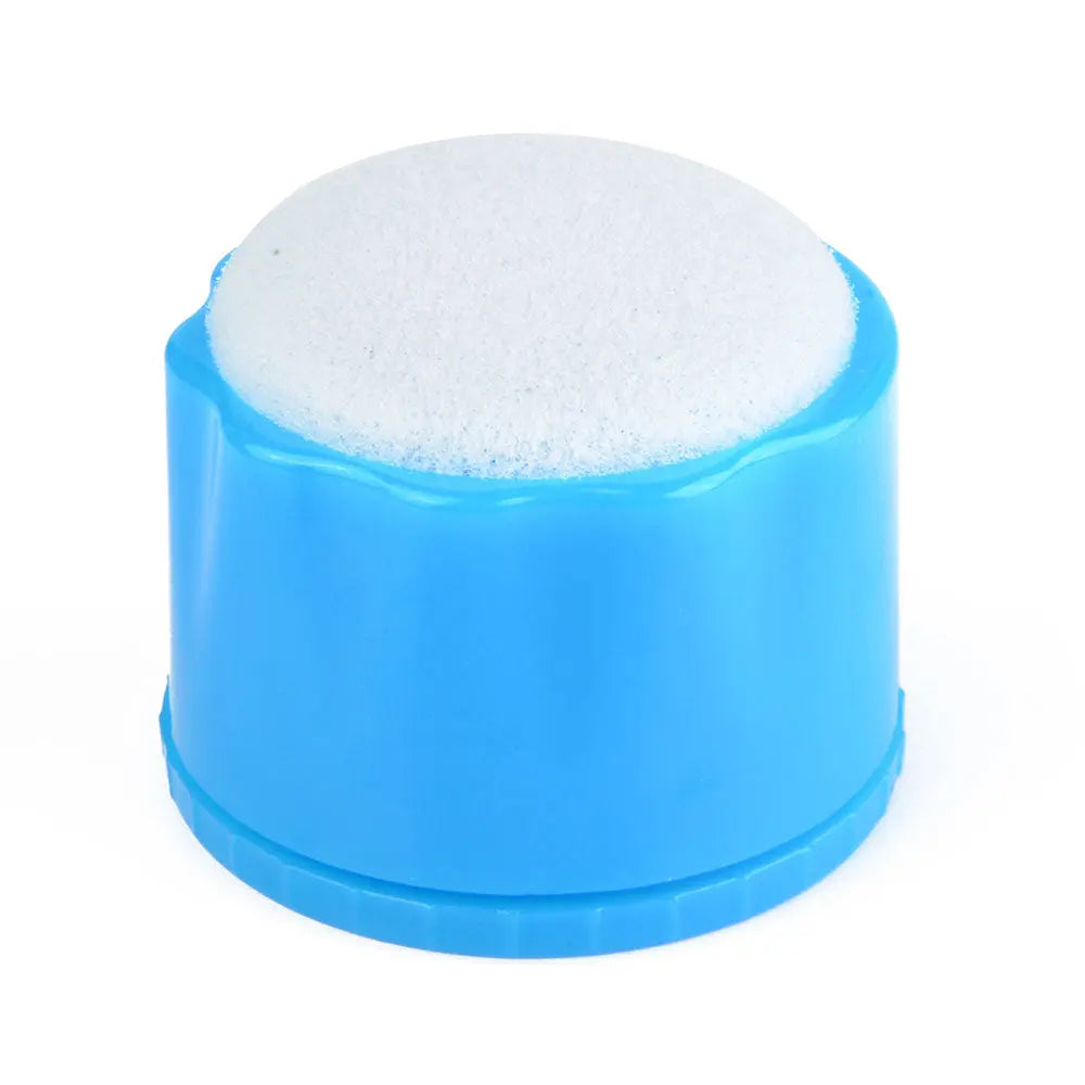 Dental Endodontic Sponge Endo Clean Stand Oval Insert Refill: Blue cylindrical stand with white sponge top, designed for dental procedures. Autoclavable, non-slip silicone base, compact size for convenient storage and use in dental offices.