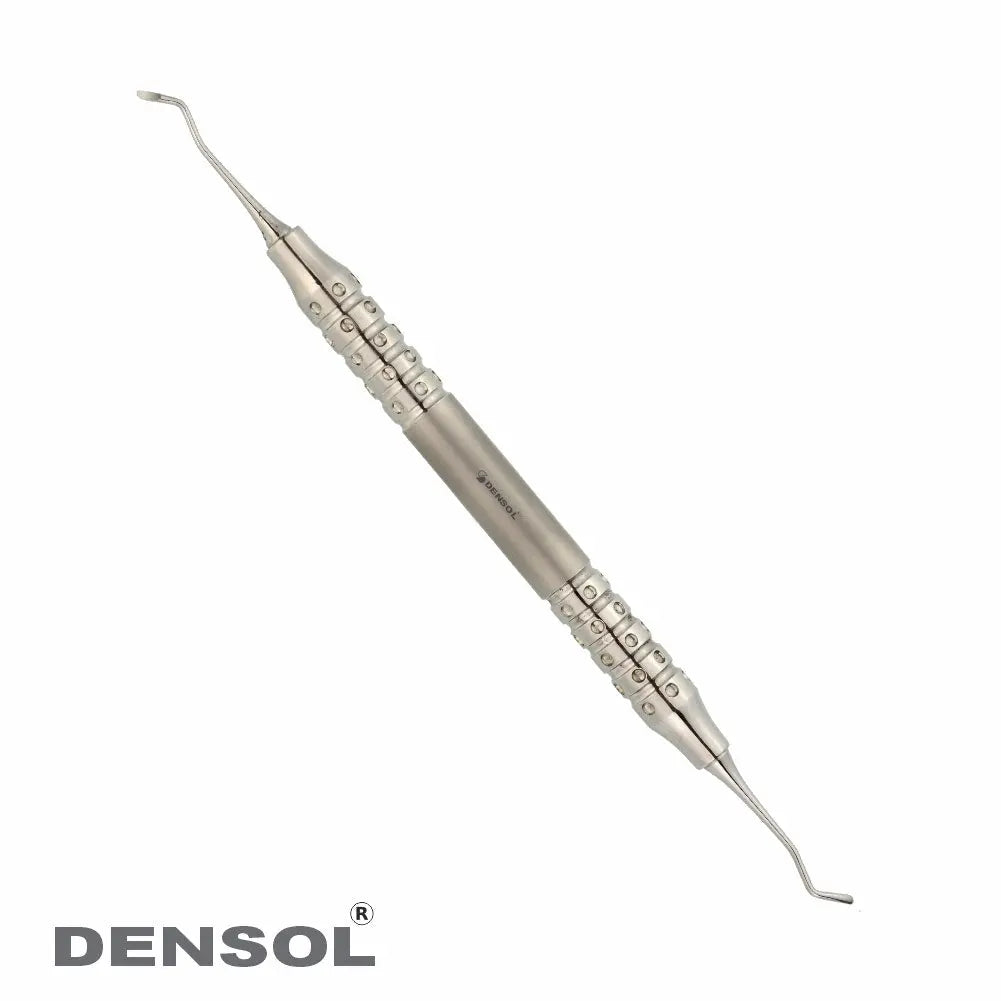 Dental Excavators 2mm Hollow Handle: Stainless steel dental instrument with double-ended spoon-shaped tips for removing decay and debris in dental procedures. Features a hollow handle and sharp 2mm edges for precision work.