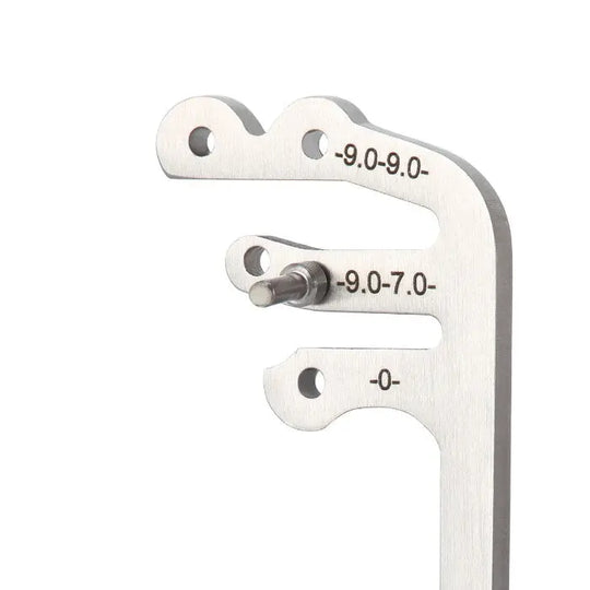 Dental Implant Drill Guide Locator Tooth Measuring Ruler Calipers Bone Ridge - Stainless steel dental tool with multiple measurement markings for precise implant placement, featuring adjustable arms and a central pin for accurate tooth and bone ridge measurements.