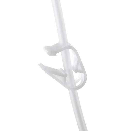 Dental Irrigation Disposable Tube with adjustable flow control clip, white color, for precise water delivery during implant surgery, compatible with COXO C-SAILOR and A-CUBE systems, single-use design for hygiene and safety