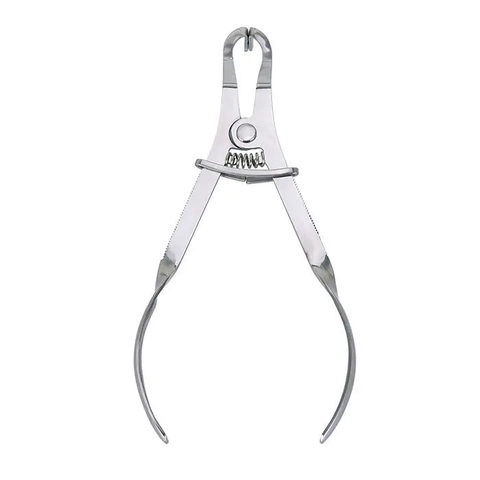 Dental Matrix Sectional Silicone Wedges Sectional Contoured Metal Matrices Plier Set: Stainless steel orthodontic plier for supporting sectional contoured metal matrices, featuring adjustable spring-loaded handles and curved tips for precise dental procedures.