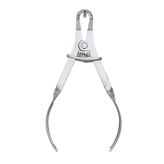 Dental Matrix Sectional Silicone Wedges Sectional Contoured Metal Matrices Plier Set: Stainless steel orthodontic plier for supporting sectional contoured metal matrices, featuring adjustable spring-loaded handles and curved tips for precise dental procedures.