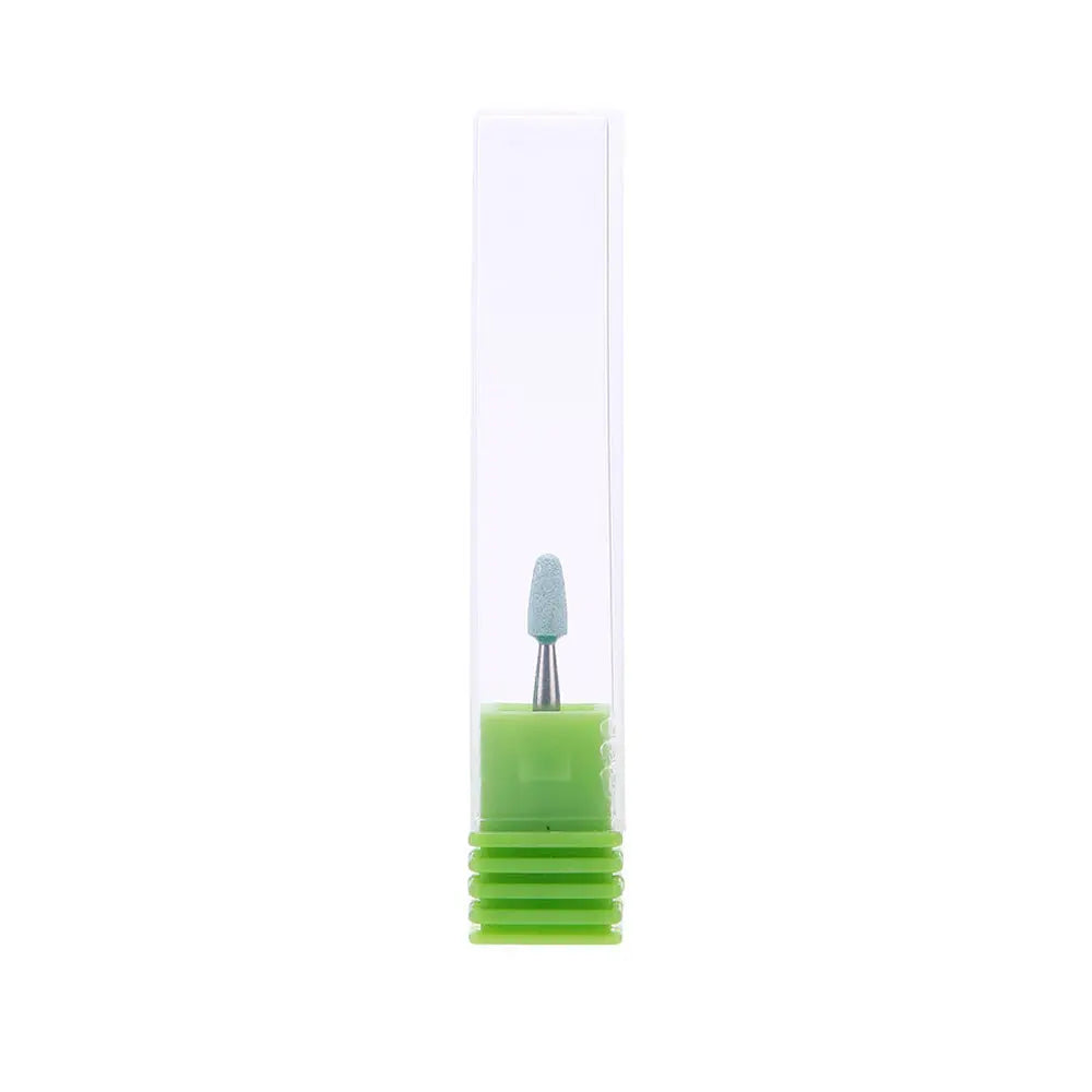 Dental Polishing Ceramic Diamond Grinder Zirconia Porcelain Polish Blue tool with light blue grinding tip attached to green plastic handle, displayed on white background for dental procedures