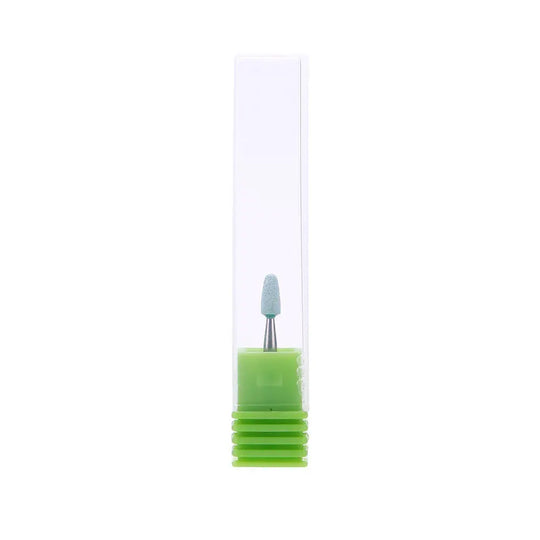 Dental Polishing Ceramic Diamond Grinder Zirconia Porcelain Polish Blue tool with light blue grinding tip attached to green plastic handle, displayed on white background for dental procedures