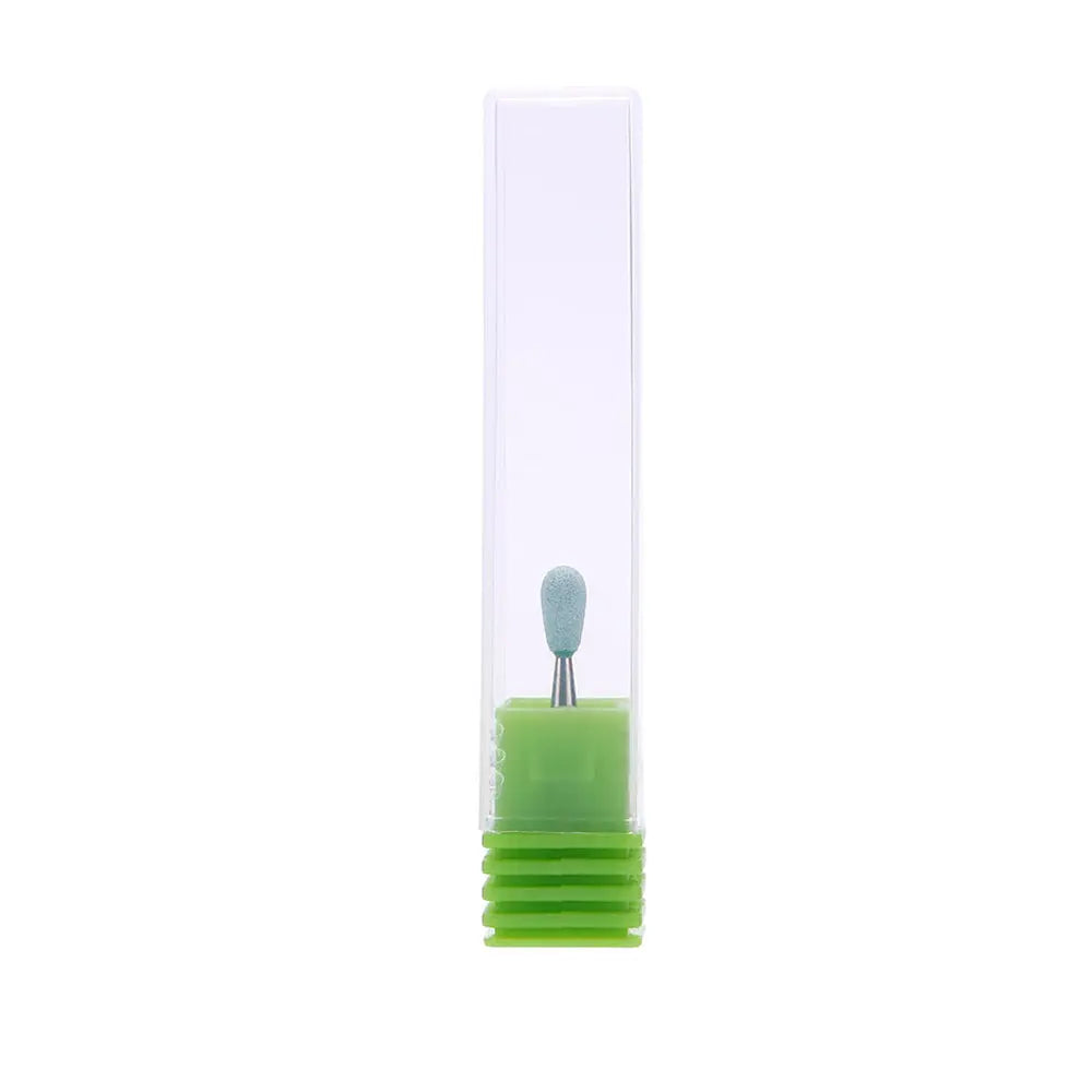 Dental Polishing Ceramic Diamond Grinder Zirconia Porcelain Polish Blue in clear packaging with green base, showing light blue grinding tip for precise dental work