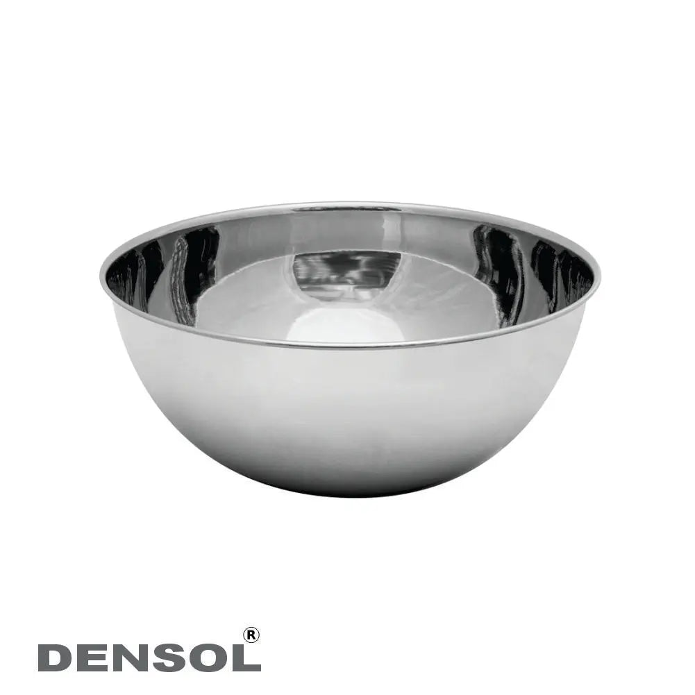 Dental Stainless Steel Mixing Bowl Medium: Shiny silver circular bowl with smooth rounded edges and reflective interior surface, ideal for dental mixing and instrument storage, made of durable AISI 304 non-magnetic stainless steel, autoclavable and reusable