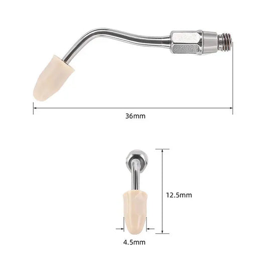 Dental Ultrasonic Air Scaler Scaling Handpiece Tip No.05-No.81 for Kavo SONICflex, showing curved metal shaft with beige tip, 36mm length and 12.5mm height, for precise dental scaling and cleaning procedures