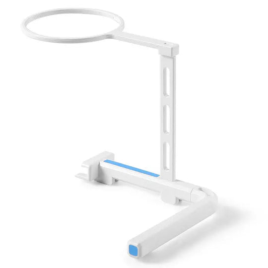 Dental X-Ray Digital RVG Sensor XVS2121 Size 1.0 with Software sensor holder and positioning device, white plastic with adjustable arm and circular ring for precise x-ray alignment, designed for efficient and accurate dental imaging