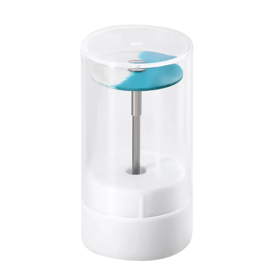 Dental Rubber Diamond Polisher Wheel Disc For Porcelain Coarse/Medium/Fine in clear plastic container. Blue polishing disc mounted on metal shank, visible through transparent casing. High-quality dental laboratory tool for efficient porcelain and zirconia restoration polishing.