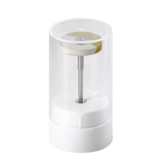 Dental Rubber Diamond Polisher Wheel Disc For Porcelain Coarse/Medium/Fine in clear plastic case. White and yellow disc mounted on metal shank, designed for efficient dental laboratory polishing of porcelain and zirconia restorations.