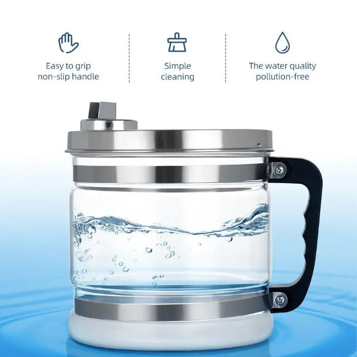 Water Distiller Stainless Steel Glass Bucket Double button 750W 4L 1L/H MediFocal