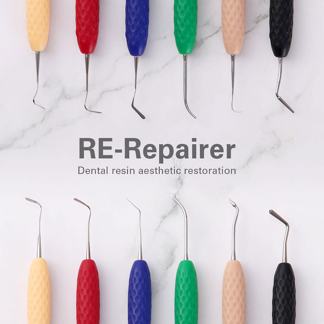 Dental Resin Filler Aesthetic Restoration Silicone Handle 6Pcs