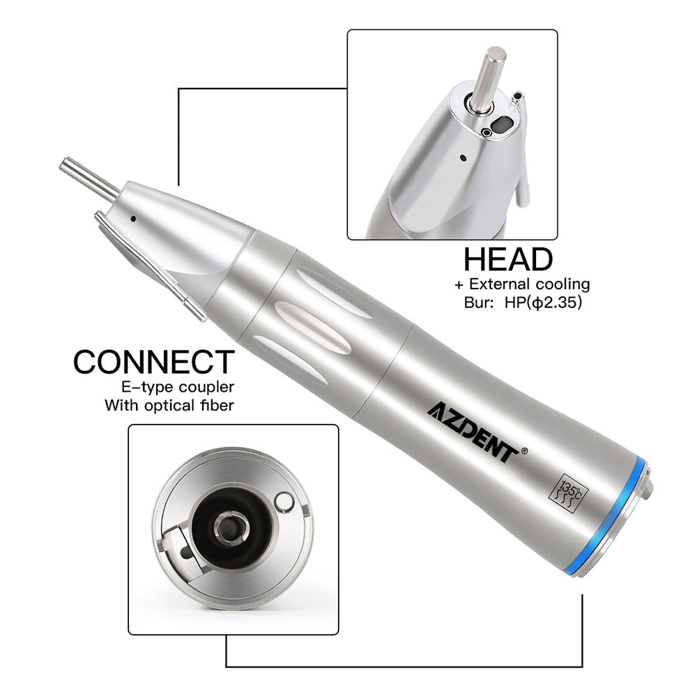 1:1 Fiber Optic Low Speed Straight Handpiece Surgical With External Pipe