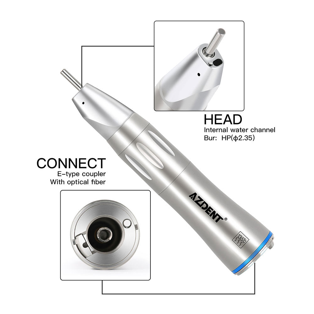 1:1 Fiber Optic Low Speed Straight Nose Cone Handpiece Internal Water