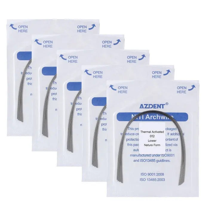 Thermal Active NiTi Archwire Natural Form Round 0.012 Lower 10pcs/Pack MediFocal