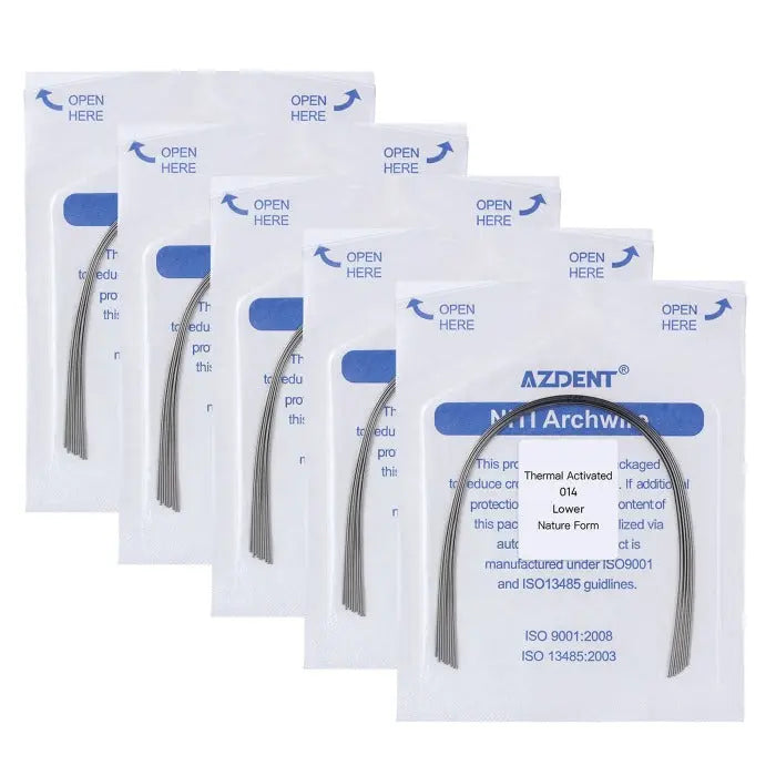 Thermal Active NiTi Archwire Natural Form Round 0.014 Lower 10pcs/Pack MediFocal